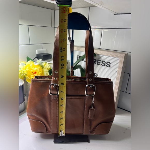 Coach 7588 | Y2K Brown Leather Small Carryall/Tote - Picture 11 of 13